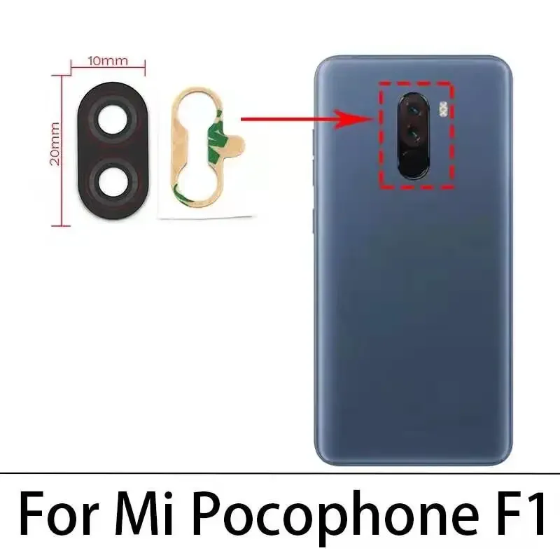 2 шт./лот стеклянная крышка объектива задней камеры для Xiaomi Pocophone Poco f1 f2 f3 X2 X3 Pro с