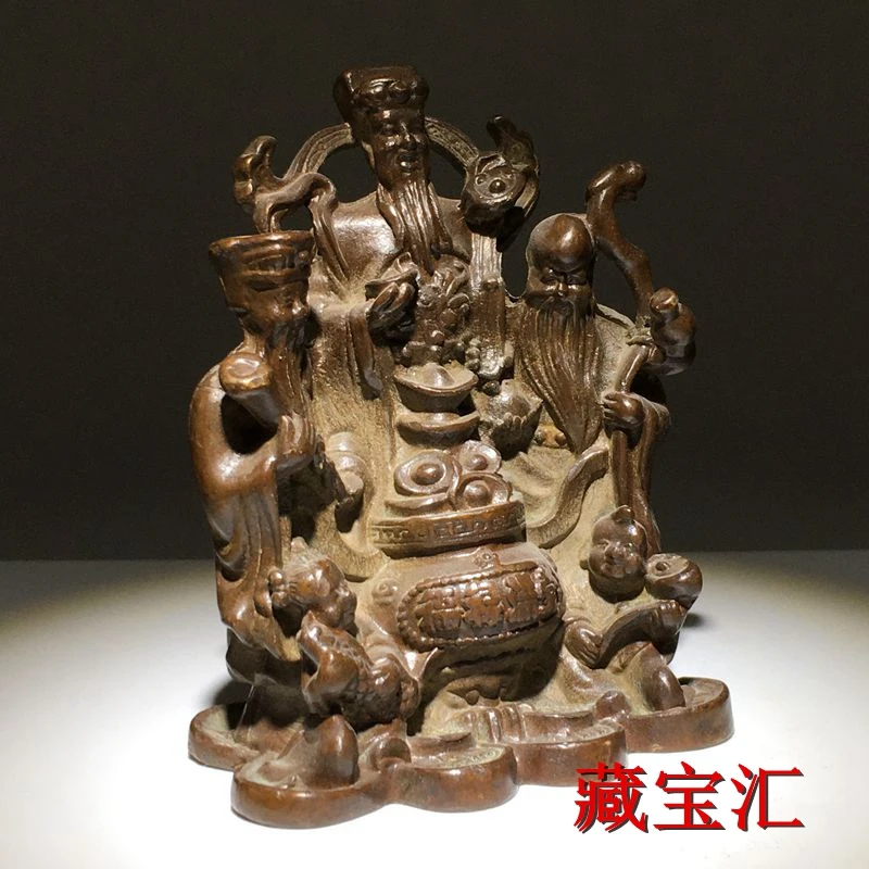 Ностальгические кусочки статуя Fu Lu Shou из трех звезд Будды боги удачи и дома