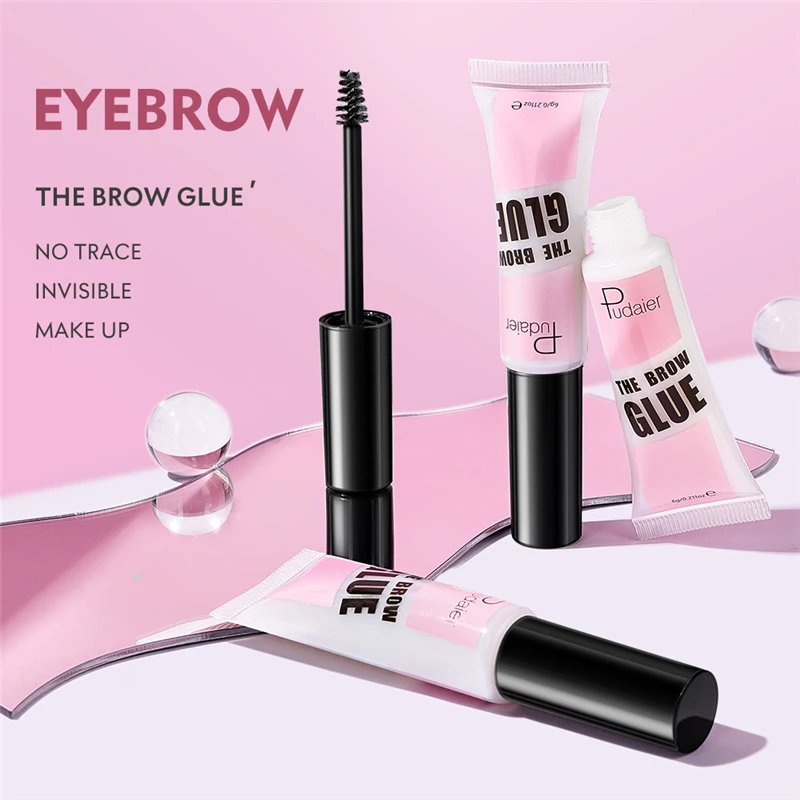 

ROFESSIONAL MAKEUP The Brow Glue, Extreme Hold Eyebrow Gel, 4D Brows Gel Waterproof Long Lasting Eyebrow Setting Gel