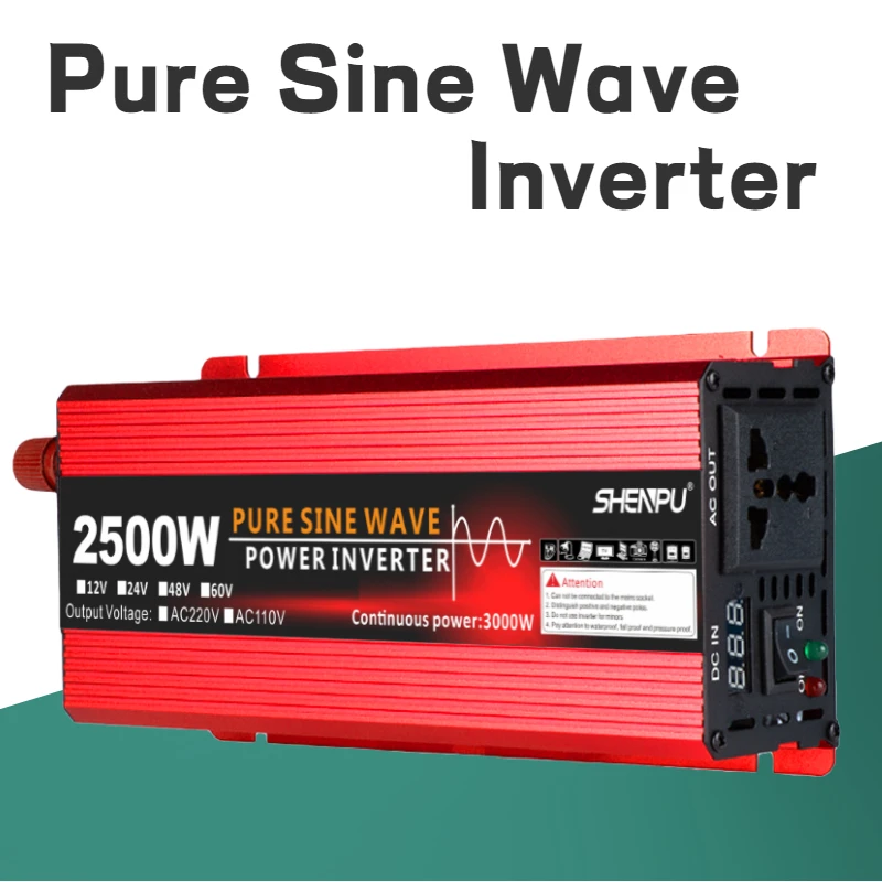 

12 220 Inverter Pure Sine Wave Inverter Przetwornica 12V 230V Czysty Sinus 2000w