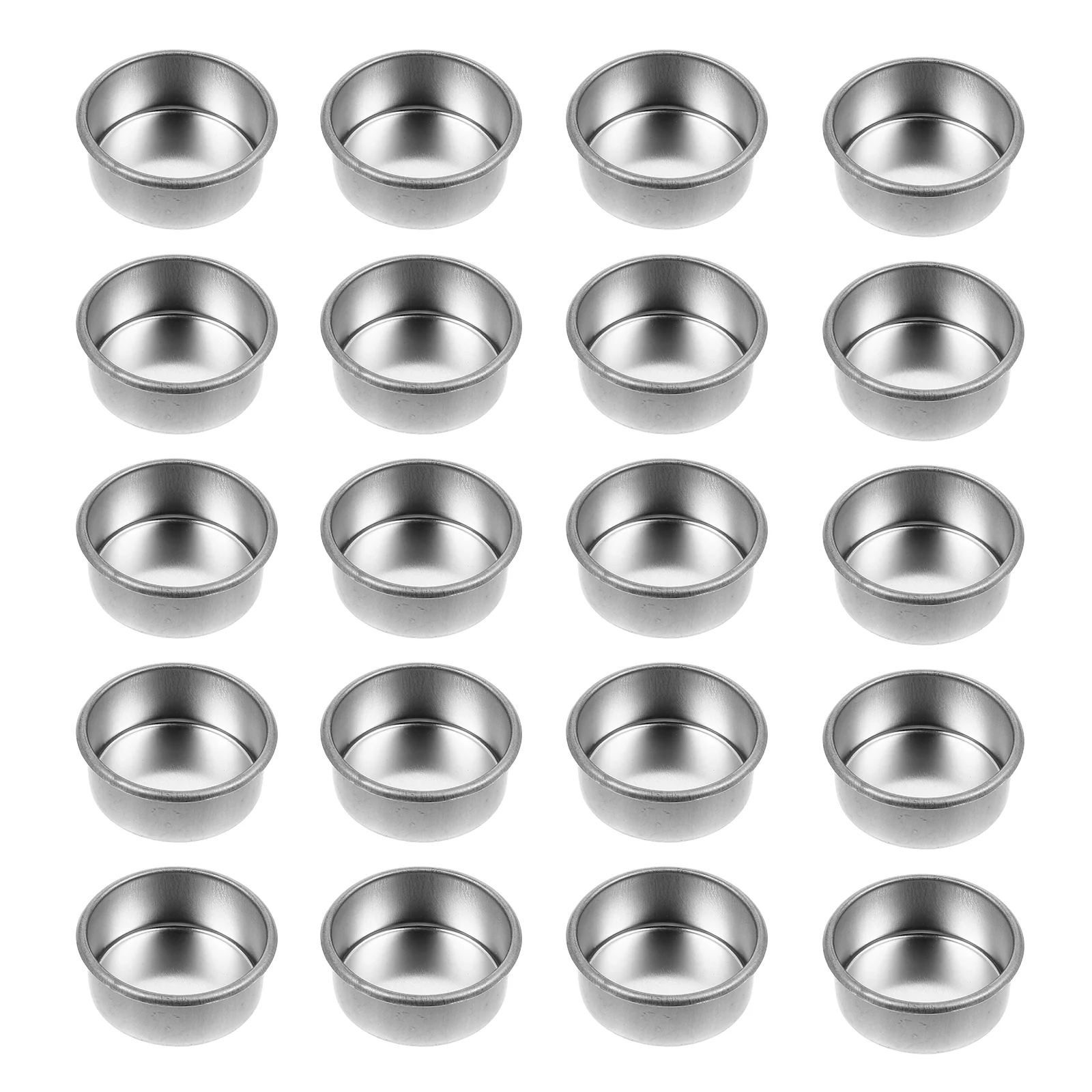 

20 Pcs Mini Wreath Holder Tea Light Tins Cups Taper Candles White DIY Wax Accessories Desktop Tealight Candlestick Empty