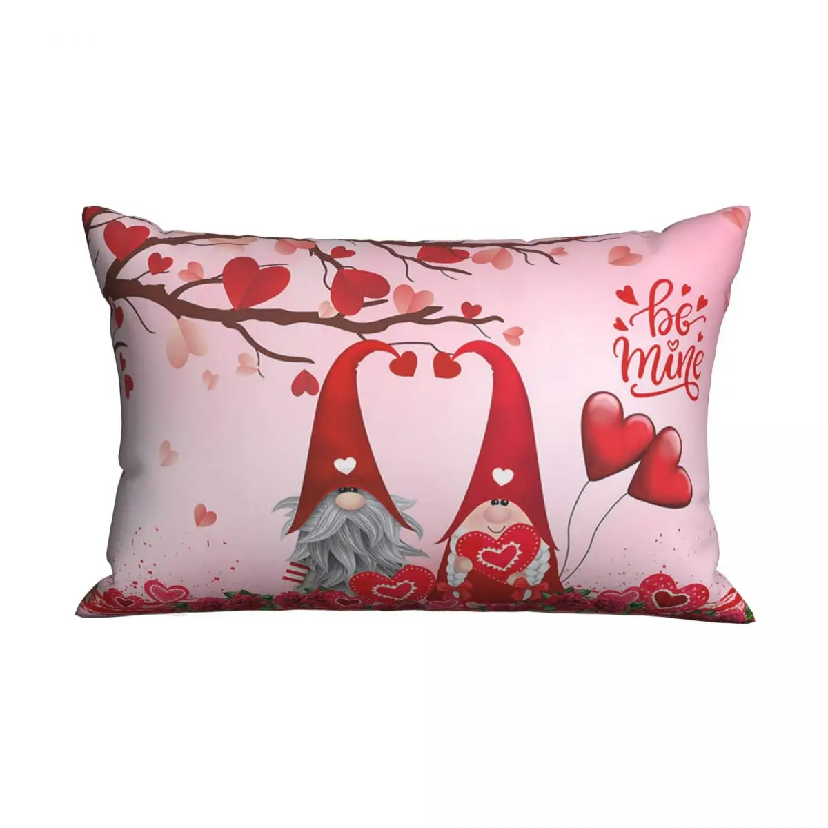 

Happy Valentine's Day Gnomes Pillowcase Polyester Cushion Cover Decoration Pillow Case Cover for bed Double-sided Printed