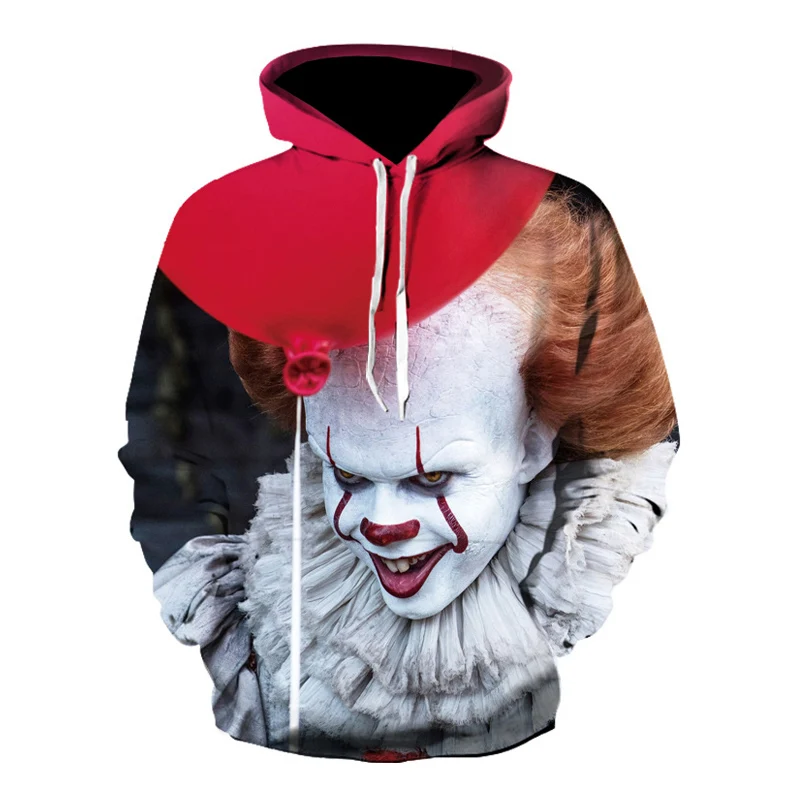 

Joker Print Graphic Sweatshirt Men Long Sleeve Hoodie Street Casual Hoodie Plus Size Sweatshirt
