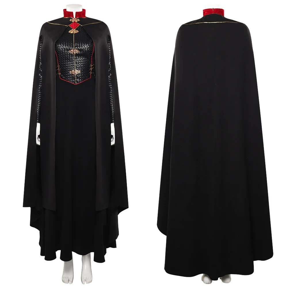 

Dragon Season 1 Rhaenyra Cosplay Costume Female Dress Cloak Cape Halloween Carnival Party Disguise Suit for Adult Women Girls