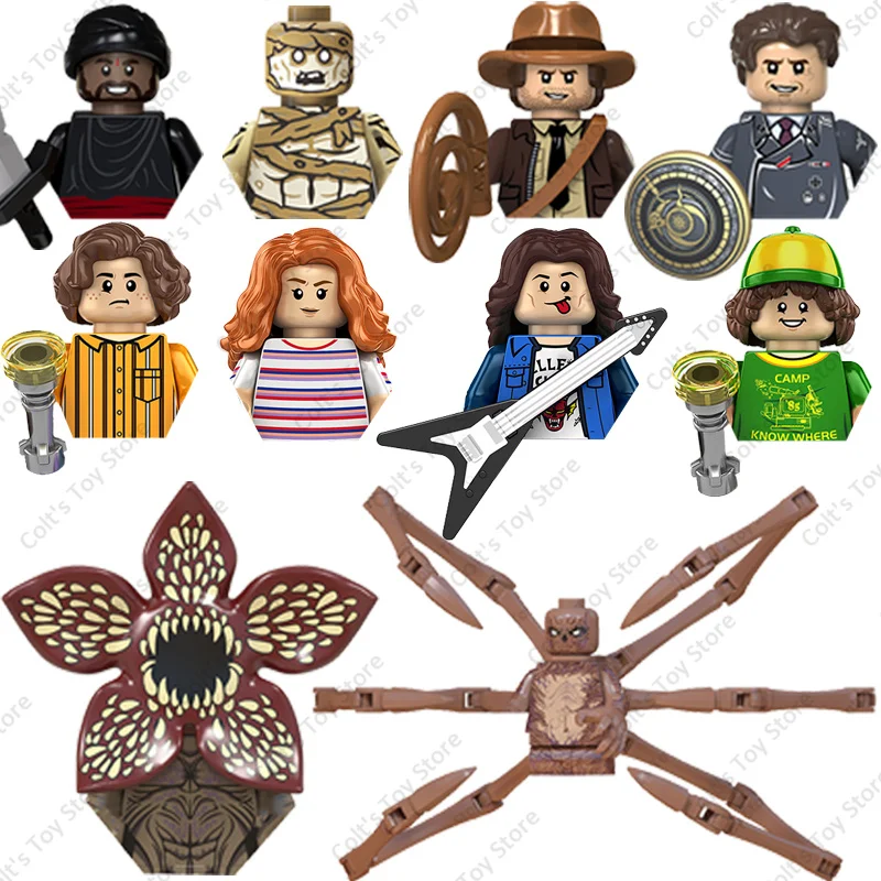 

Stranger Things TV Show Building Blocks Bricks Classic Movie Indiana Jones Mini Action Figures Assembly Models Toy For Kids Gift