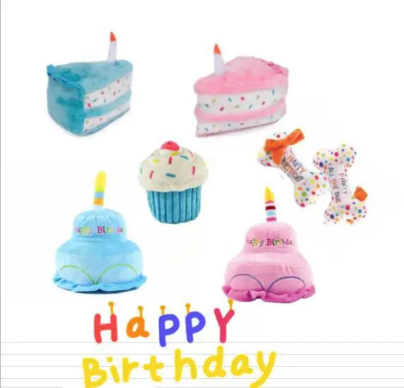 Игрушка для пирожных и собак плюшевый торт на день рождения игра Интерактивная