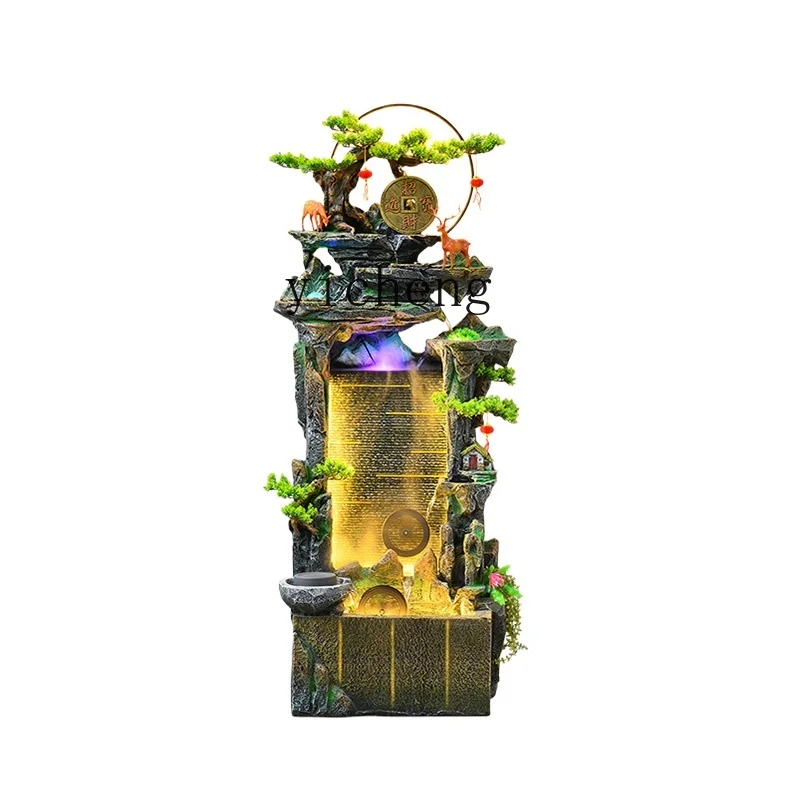 

YY Chinese Style Water Fountain Decoration Lucky TV Cabinet next to Living Room Decoration