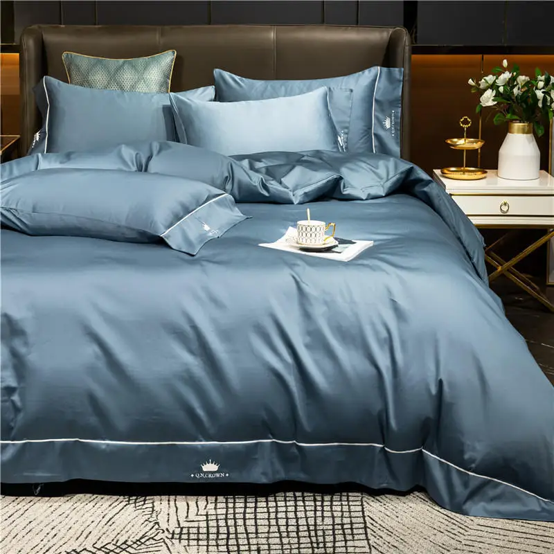 

Постельное белье из хлопка с длинным степлением, 60 нитей, набор из четырех постельных принадлежностей из чистого хлопка, простыня для осени, зимы, весны, лета, Fi