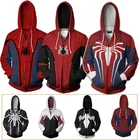 Мужская толстовка с капюшоном в виде паука, костюм для косплея, свитшот, повседневные толстовки с изображением супергероев, куртки, пальто, мужские топы на весну и осень