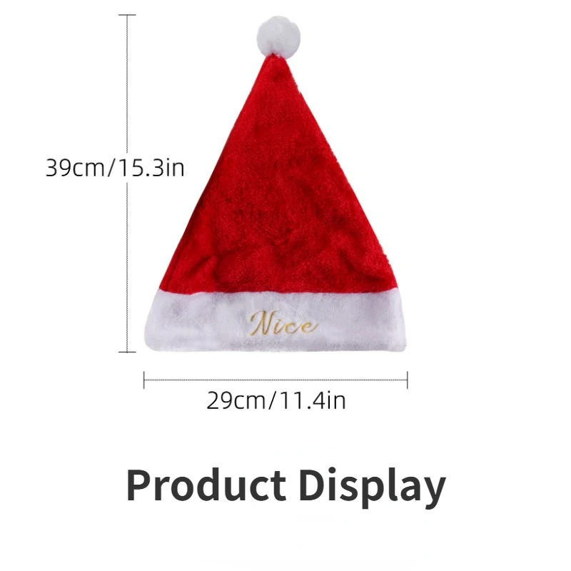 Классические Рождественские Шапки Санта-Клауса С Вышивкой Праздничная