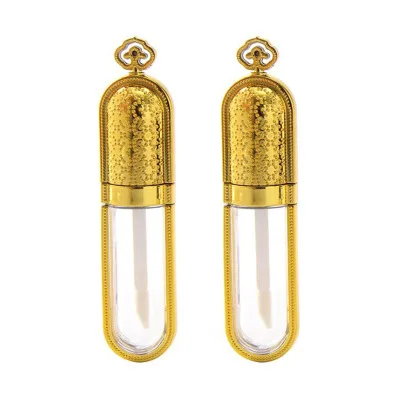 

5ml Lip Gloss Tube Cosmetic Container Rose Gold Crown Plastic Empty Tube Wand Packaging Lipstick Tube Travel Refillable Bottle