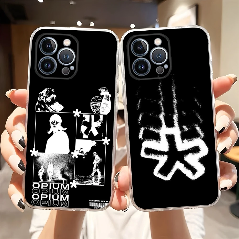 Чехол для телефона O-Opium Rap Playboi Carti прозрачный iphone 15 13Pro 11 12 14 Pro Max Mini 6 6s 7 8 Plus X XR XS SE2020