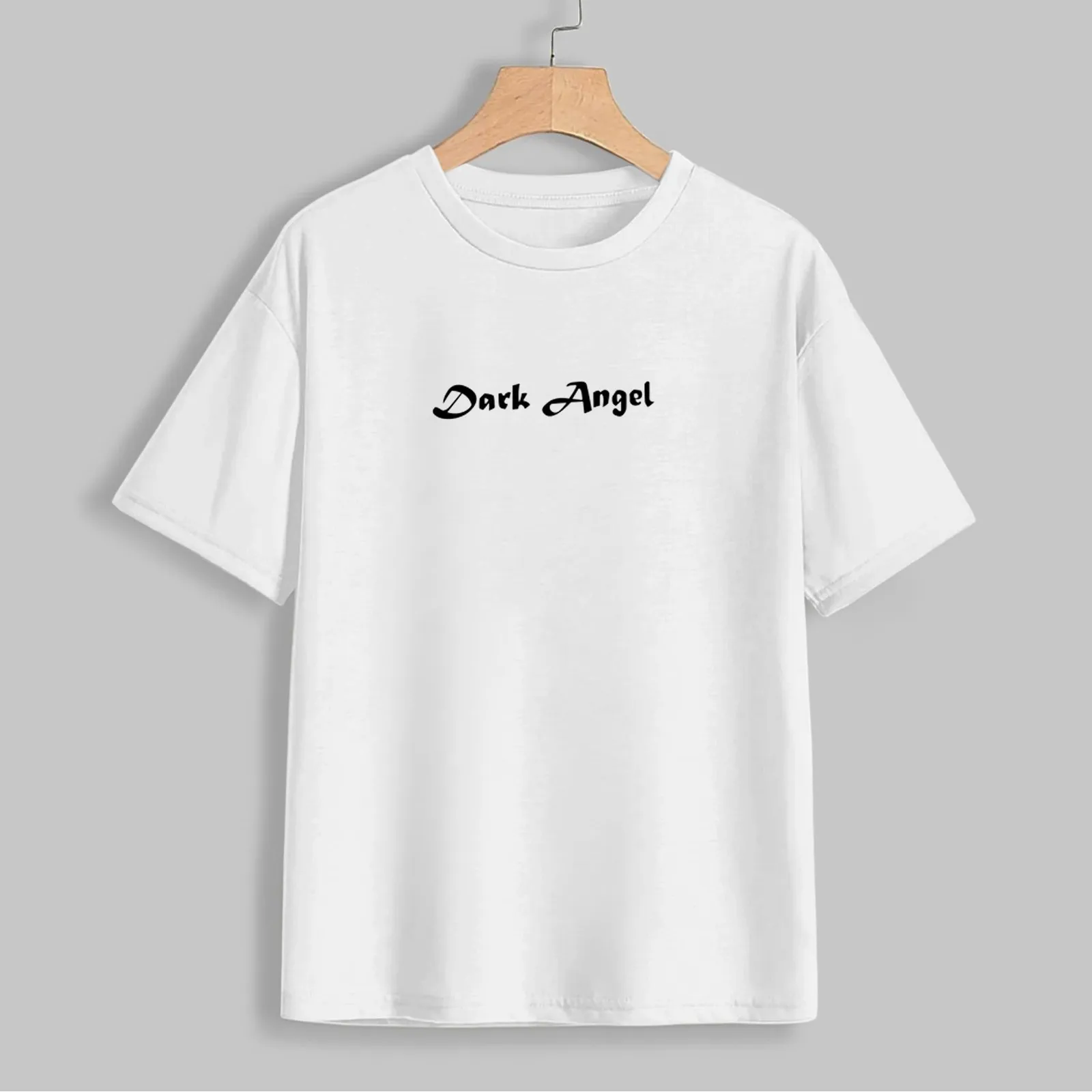 Женская футболка с принтом ангельские крылья свободного покроя |