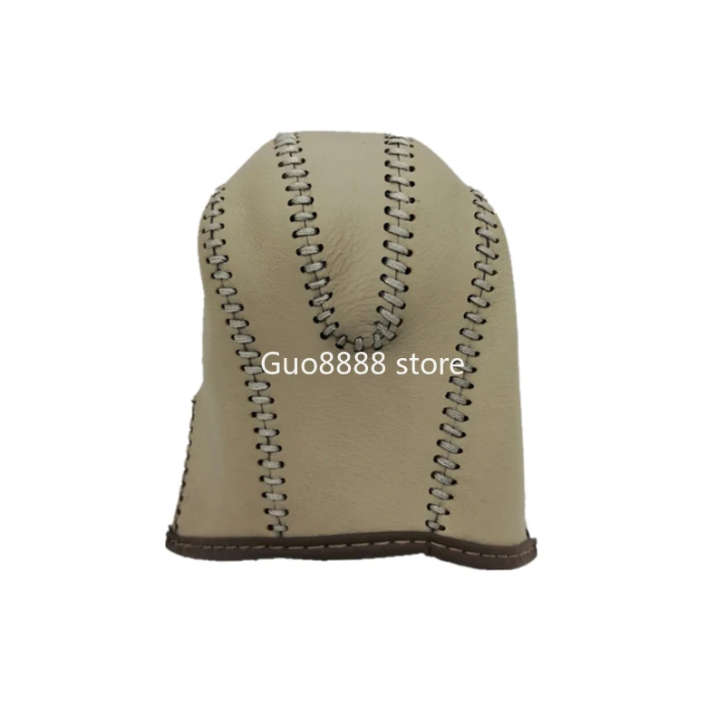 

For Infiniti FX35 FX37 EX37 EX35 EX25 Beige Faux Leather Car Gear Cover Car Gear Head Shift Collars Cover Protector Sleeve