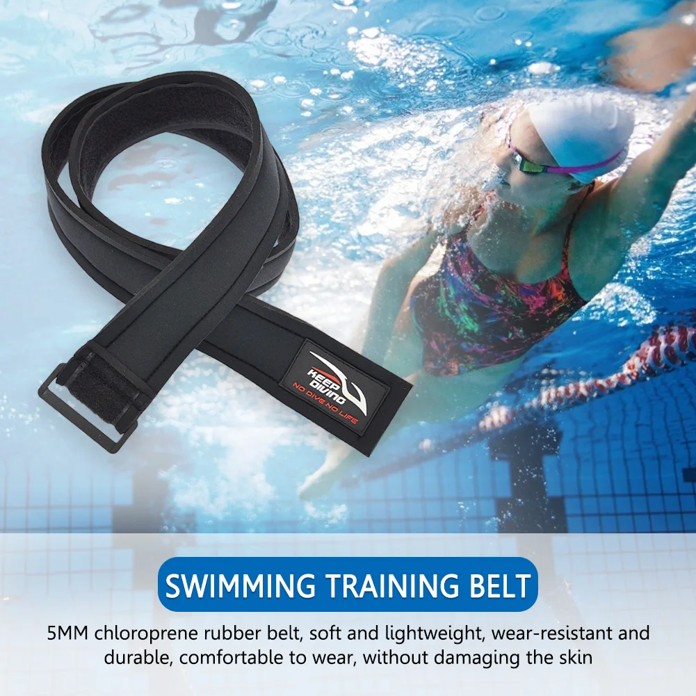

Swimming Belt Neoprene Adjustable Swimming Training Resistance Belt Safety Portable Lightweight Wear-Resistant Waist Accessories