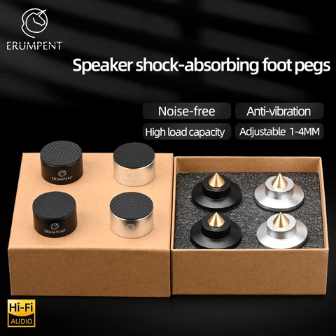 HiFi 4 шт., подставка для динамиков, подушечки для ног, миксер из алюминиевого сплава, регулируемые амортизирующие подножки из углеродного волокна для динамиков