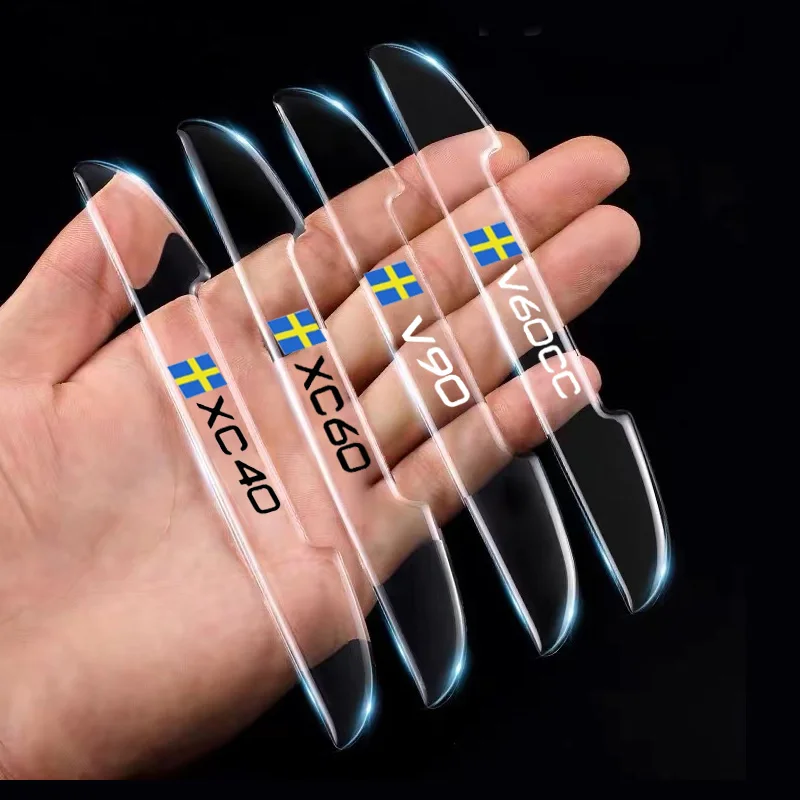 

car styling Car door Transparent strip for Volvo v60CC XC90 XC60 V60 S60 XC40 S90 V90 V90cc car stickers decorative accessories