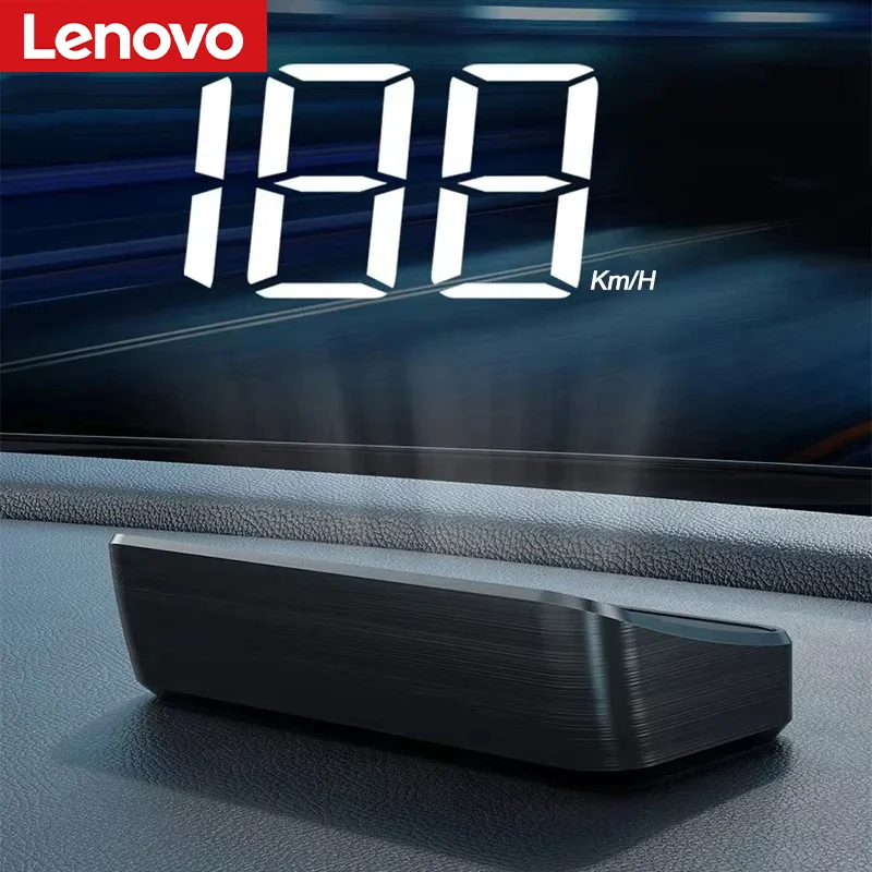

Многофункциональный автомобильный проектор на лобовое стекло Lenovo 2026: HUD-спидометр, цифровой GPS-компас, дисплей скорости