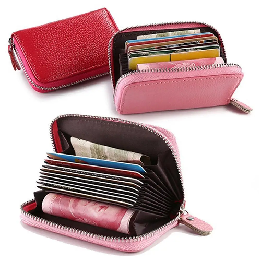 

Men's Women's Faux Leather Pocket Business ID Credit Card Wallet Holder Case