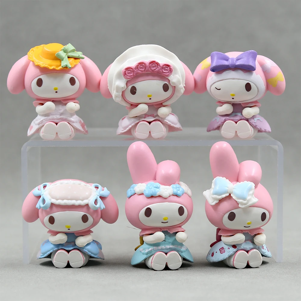 

My Melody Sanrio Pink Sweet Maid Series Decoration Cartoon Model Cute Toys Anime Figure Doll Kawaii Figurines Gifts for Children