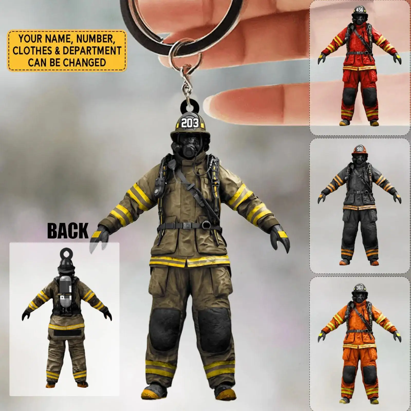 

Персонализированная подвеска в виде рождественской пожарной елки, украшение для дома, деревянный креативный подвесной брелок в виде периферийного огня для автомобиля