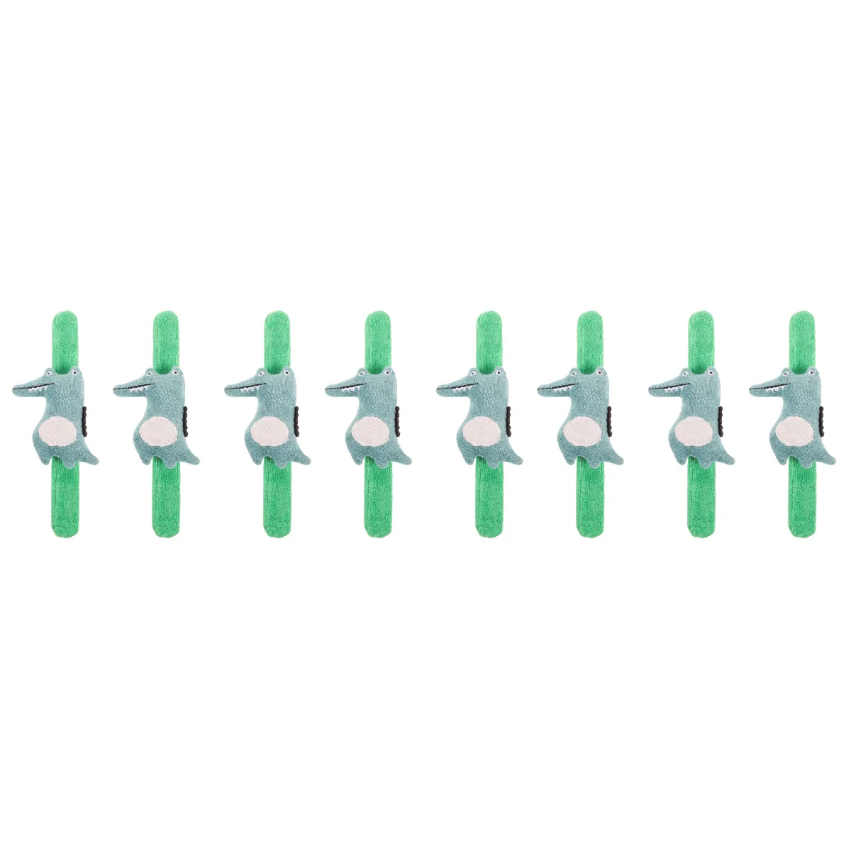 

8 Pcs Plush Ring Classroom Prize Toy Kids Animal Snap Bracelet Wristbands Slap Rings Theme Party Favors Child Leashes Toddlers
