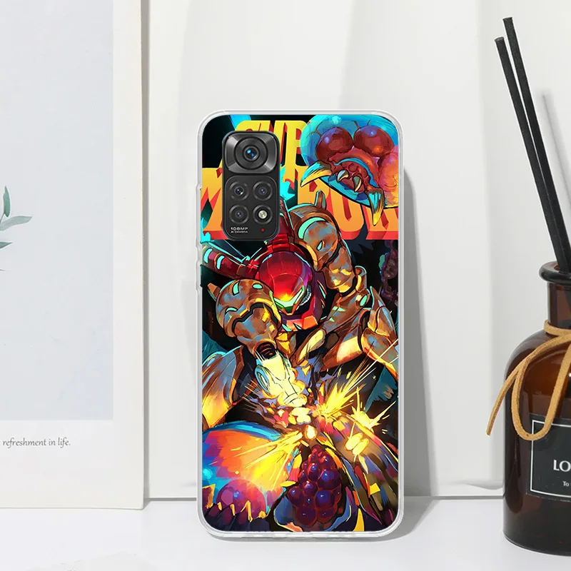Фото Чехол для телефона Game M-Metroids для Xiaomi Redmi Note 15 13 14S 14 Pro Plus 12S 11S 10S 12 11E 10 11T, художественный дизайн, задняя крышка Redmi №3