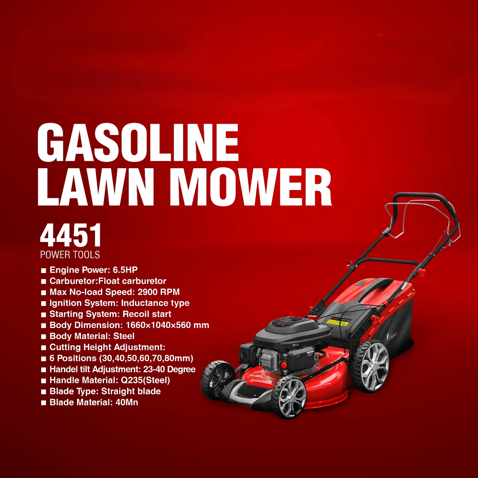 Бензиновая мощная самоходная бензиновая садовая газонокосилка 6 5 л.с. 196 куб.см