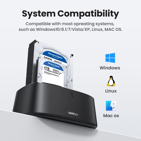 Док-станция UGREEN для жесткого диска 3,0 дюйма, SATA на USB 2,5