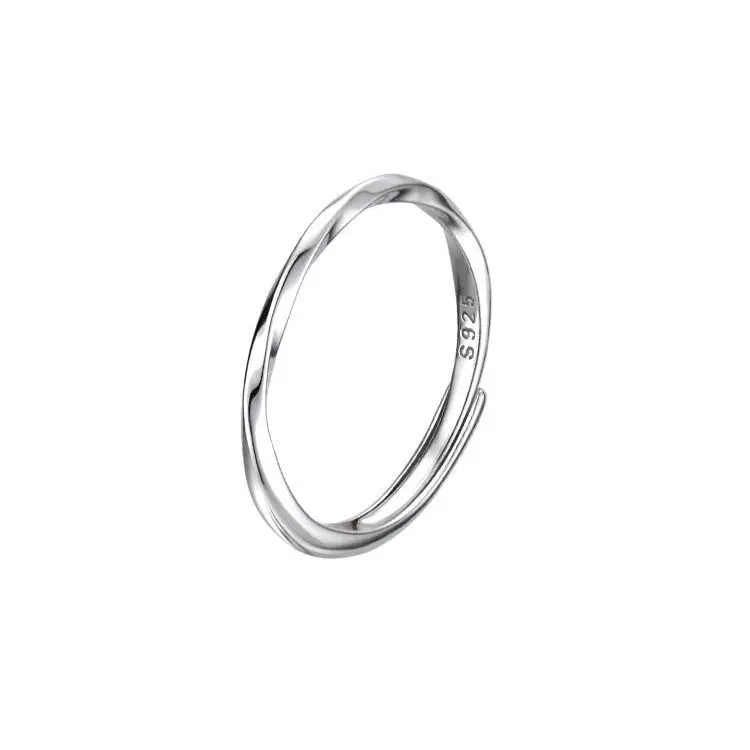

925 silver ring female ins does not fade student ring index finger ring cold senior wind ring adjustable