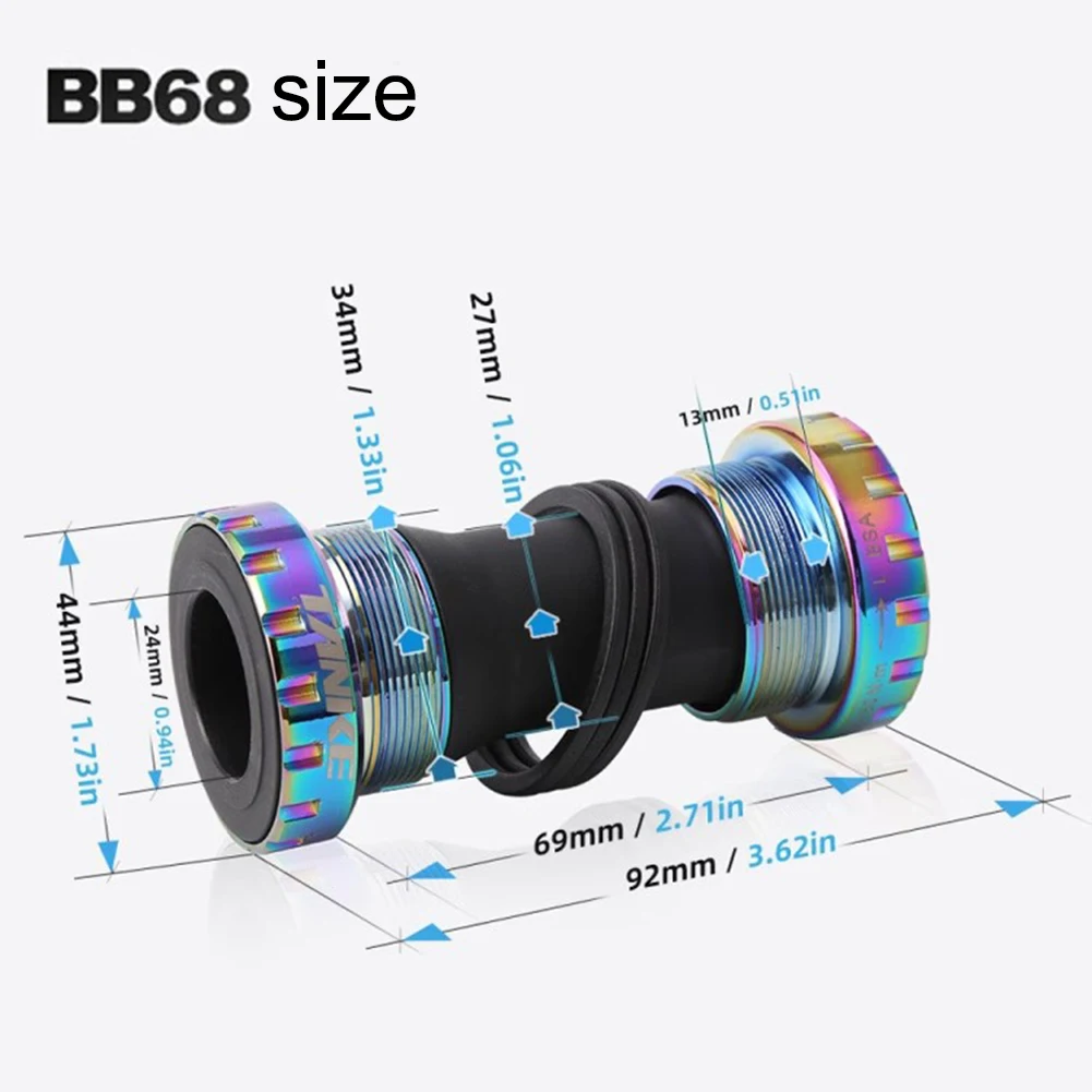 Велосипедная ось предназначенная для TANKE BB68 73-резьбовой центр легкий алюминий