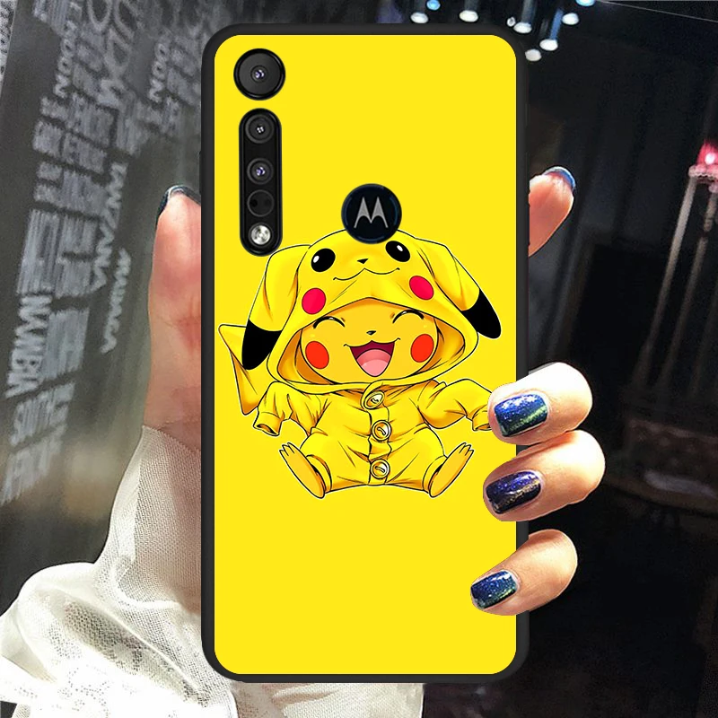 fashion cute pikachu pokemon for motorola moto g g60 g60s g50 g40 g9 g10 e7i e6s power edge 20 e20 2021 x3 s pro soft phone case free global shipping
