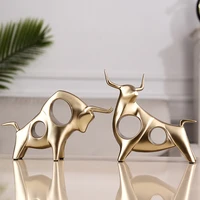 modern golden resin crafts cow creative art gifts learning office desktop home decoration accessories resin embellishments