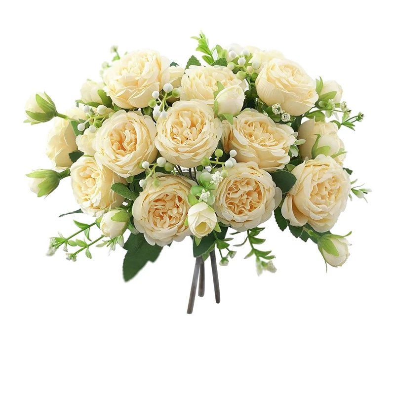 

3 пучка пиона, искусственный цветок для украшения, искусственная Роза, искусственный букет, декоративные цветы, композиции для свадьбы