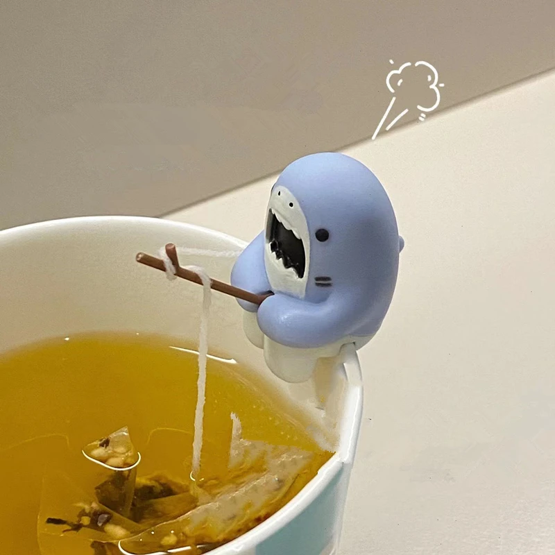 Reusable Silicone Tea Infuser Creative Shark Shaped Funny Herbal Tea Bag Coffee Filter Diffuser Strainer Tea Accessories