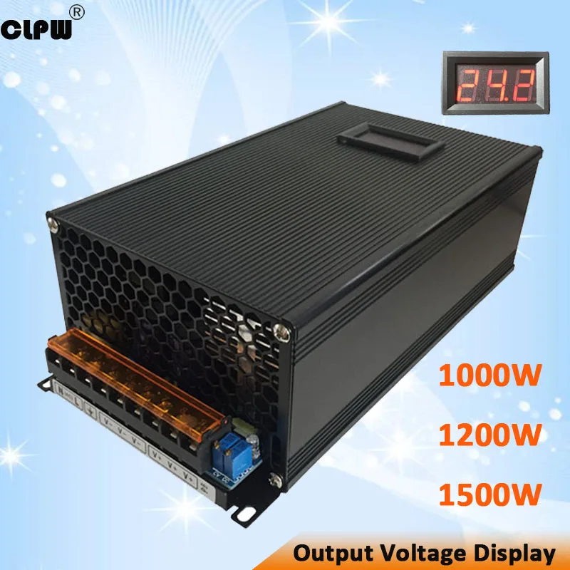 

Switching Power Supply DC 1000W 1200W 1500W 24V 36V 48V 55V 60V 120V Charger LED CCTV Voltage Adjustable SMPS Industry Motor