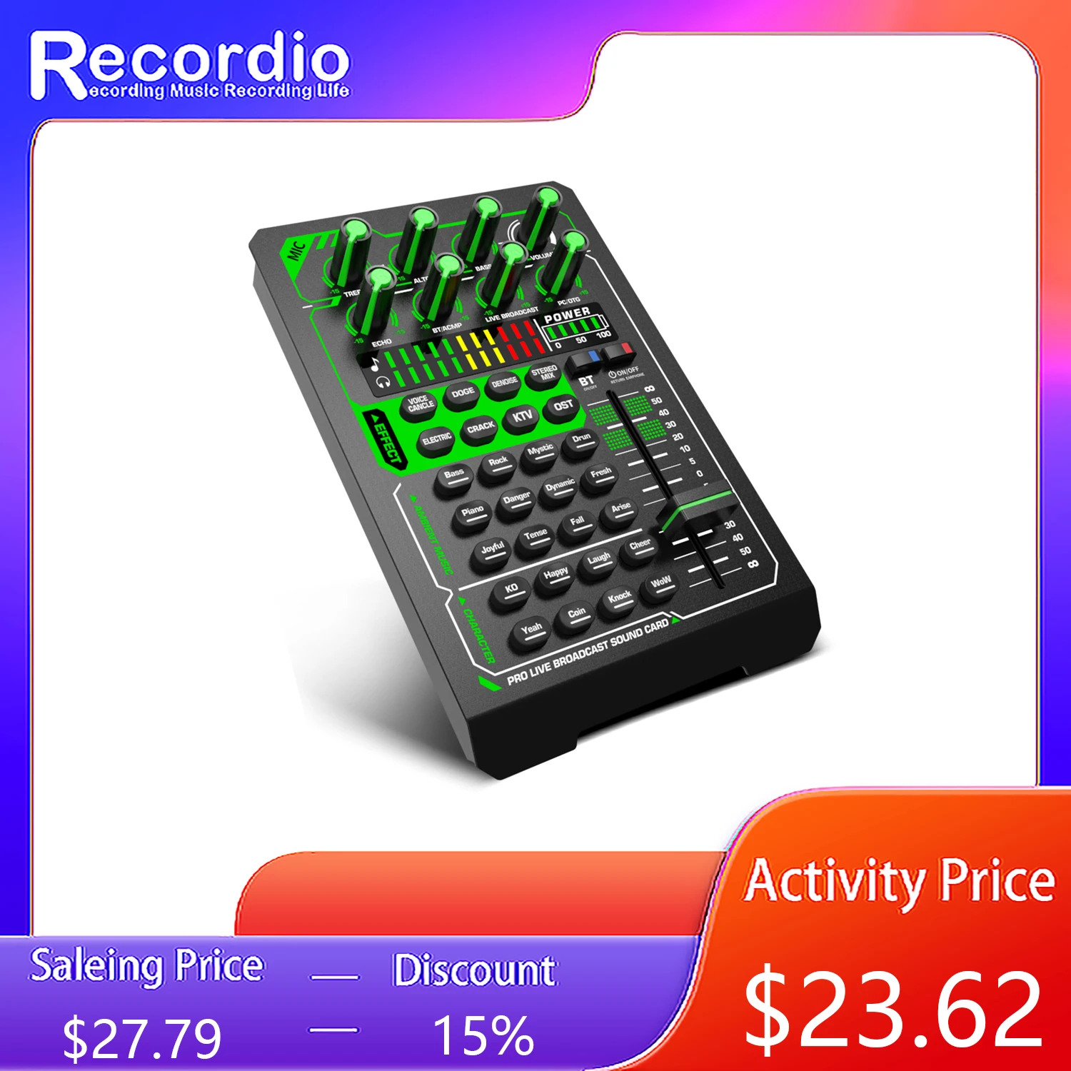 

GAX-H11 Professional Recording Live Sound Card condenser microphone recording equipment