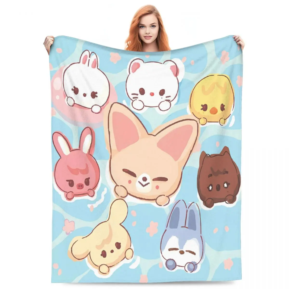 S-Skzoo-o Meme Kawaii одеяло качественное теплое мягкое постельное белье пледы весеннее