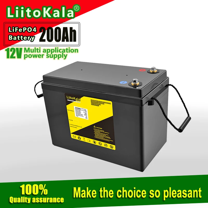 

12V LiFePo4 200AH Battery Pack With 100A BMS Grade A Lithium Iron Phosphate 4s 12.8V RV Boat Motors Inverter Solar Powerlar Wind