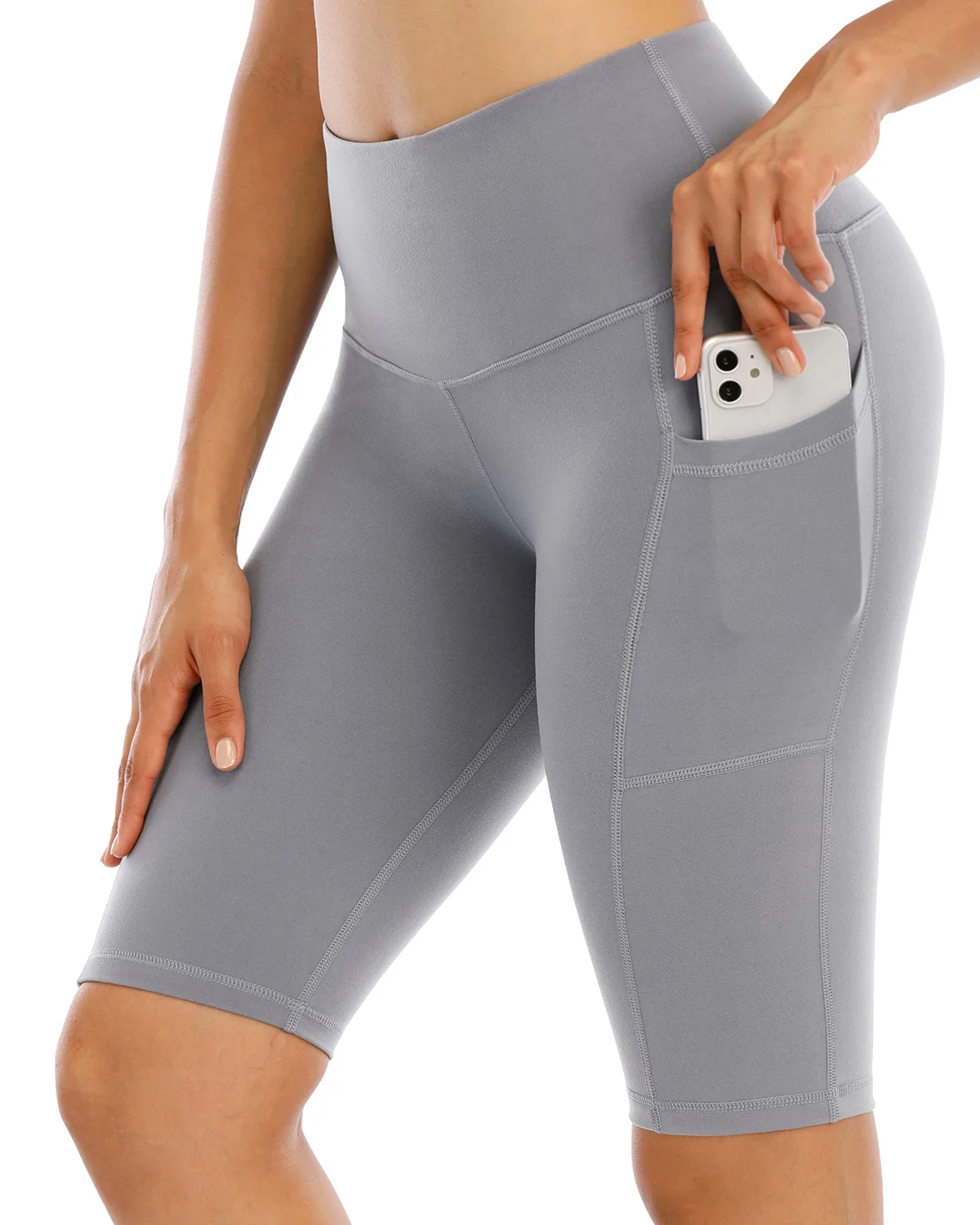 Mallas Brown Gym Fitness Leggings Soft Mujer Leggins Seamless Shorts Cycling Sports Workout Pocket Pants High Waist Elastic