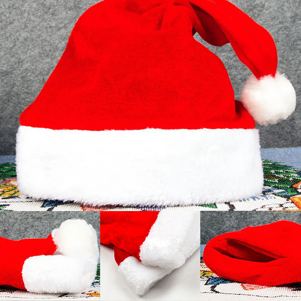 Праздничный головной убор рождественская шапка милый помпон детский однотонный