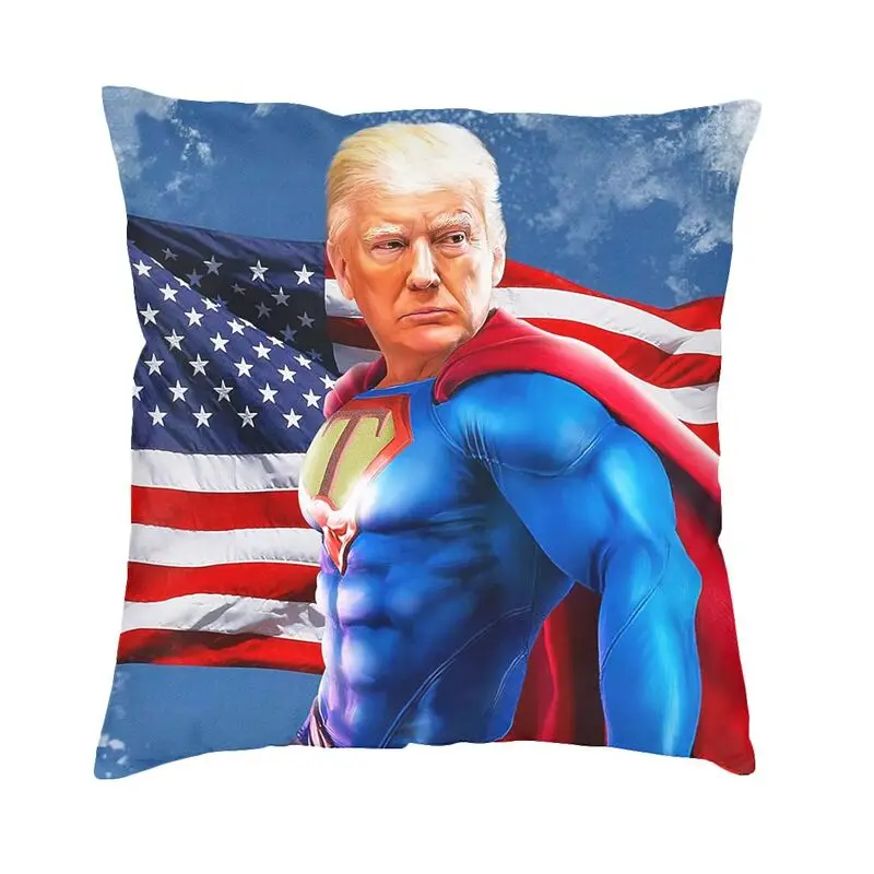 

Наволочка для подушки в американском президентском стиле с супер Трампом, 45*45 см, мягкие наволочки для украшения дома, постельное белье, див...