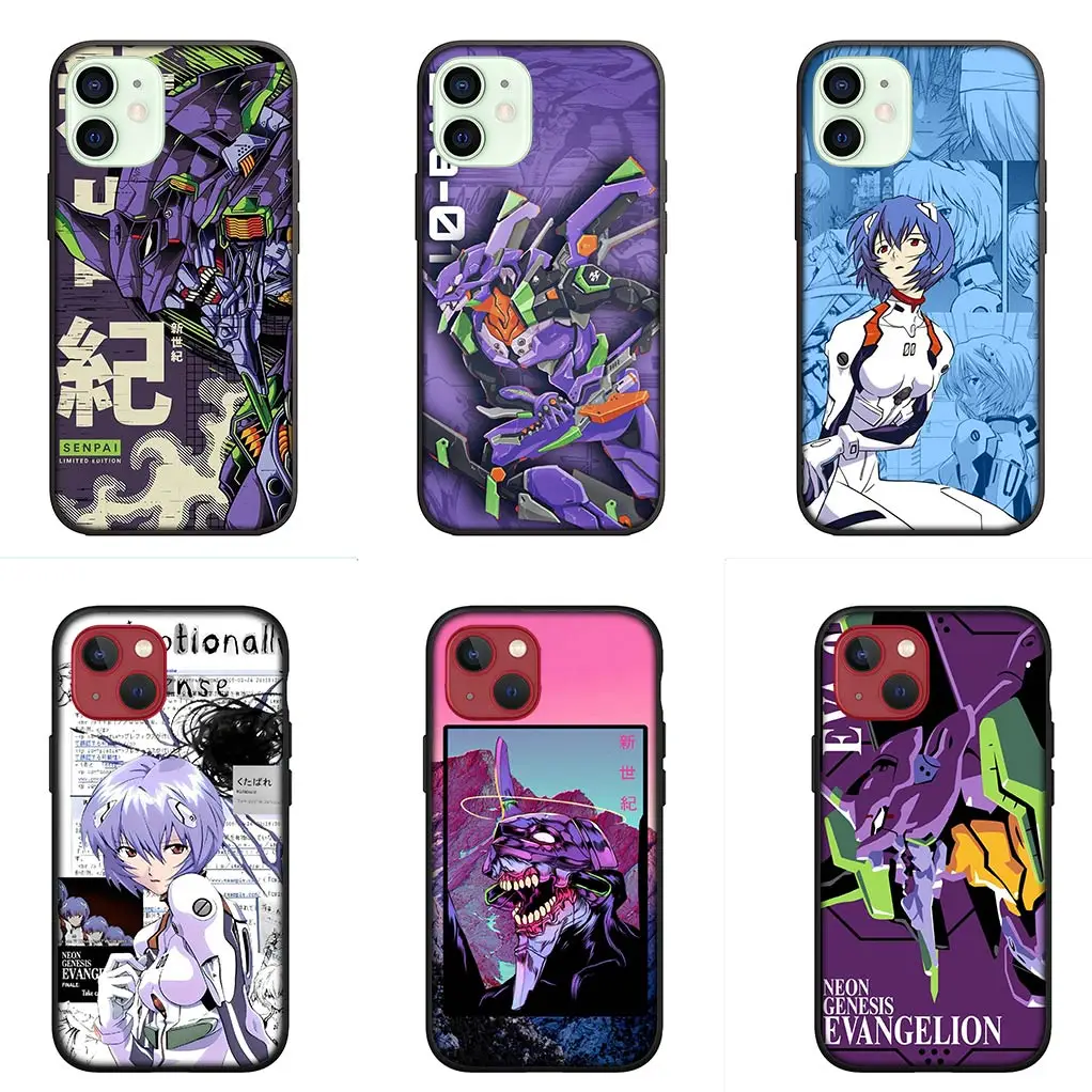 N-Neons G-Genesis E-Evangelions EVAs Case for Apple iPhone 16 11 Pro XS Max X XR 6 7 8 6S Plus + SE 2022 16+ Phone Cover Casing