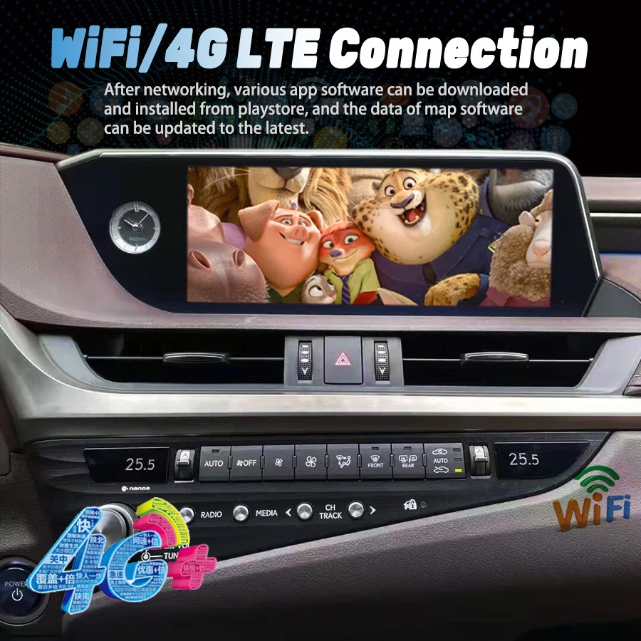 12 3-дюймовый автомобильный радиоприемник Android 14 мультимедийный плеер для Lexus ES300h