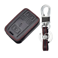 car key cover pu leather smart remote key protectio case car accessories black key case keychain for gmc sierra silverado
