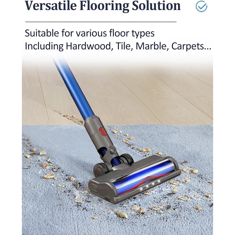 Быстросъемная щетка для пылесоса Dyson V6 DC58 DC59 DC62 DC72 DC74 с подсветкой от пыли