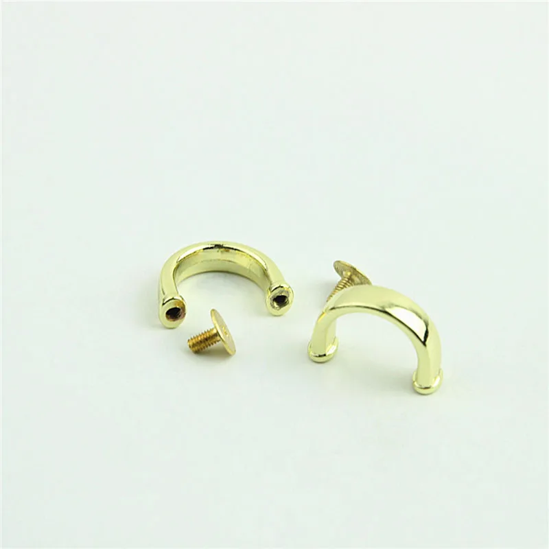 50Pcs 13mm Mini Metal Bag Arch Bridge Flat D Ring Buckle Strap Hook DIY Handbag Hardware Belt Leather Repair Accessories