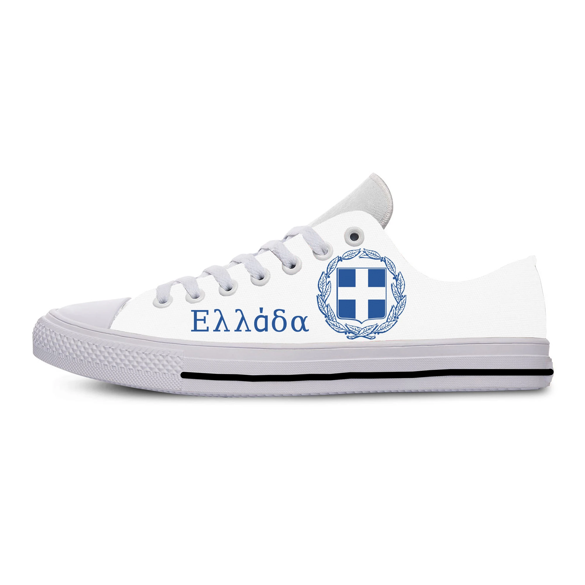 

Greece Flag Low Top Sneakers Mens Womens Teenager Casual Shoes Canvas Running Shoes 3D Printed Breathable Lightweight shoe