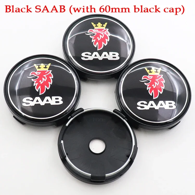 

4 шт., 56 мм, 60 мм, 68 мм, логотип SAAB, центральная крышка ступицы колеса, обод, значок, наклейка, ремонт, эмблема, наклейка, Стайлинг, автоаксессуары