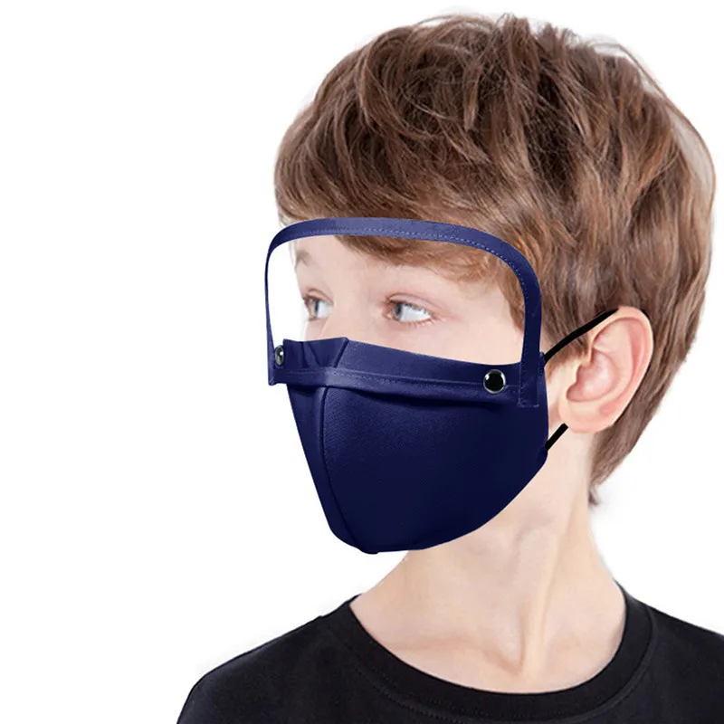 

Washable Reusable Mouth Mask with Detachable Eye Shield Breathable Face Protective Cover Dustproof Respirator Child Adult New